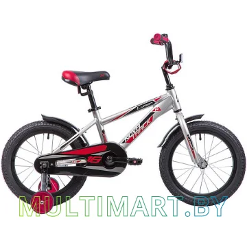 Детский велосипед Novatrack Lumen 165ALUMEN.BN9 (серебристый/красный, 2019)